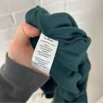 Lulus  Green Ribbed Long Sleeve Cut Out Bodysuit Size L Photo 8