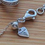 Pandora  Sterling Silver 14K Gold Double Heart Pendant Charm Necklace 925 585 Photo 6