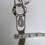 Chico's Chico’s Sam Threaded Silver-Tone Pendant Necklace NWT OS Tassel Simulated Stone Photo 7