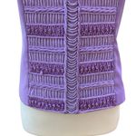 Louise Ricci Top Blouse Sz 18 Purple Beaded square Neckline Rhinestone Y2K Glam Photo 4