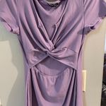 SheIn Lavender Ribbed Cutout Dress Photo 0