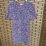 Luna  Multi Color Floral‎ Ruched Dress Size Small Photo 1