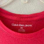 Calvin Klein Sz L Regular Tee shirt Pullover Stretch Top Pink Candy Apple Size L Photo 4