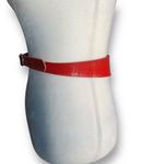 Vintage Cherry Red Crocodile Effect Animal Print Adjustable Statement Belt Red Photo 3