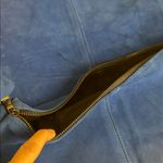 Blue Suede Women's boho crossbody Bag purse large Photo 2