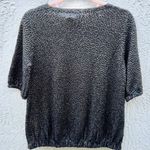 J.Crew NWOT Embellished Sequin 100% Merino Wool Top Blouse Brown Women's Size XS Photo 1