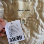 Urban Outfitters Silence + Noise Cream Quilted Velvet Hoodie Jacket Photo 4