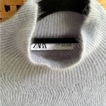 ZARA Gray Cowl Neck Sweater Modern Cropped Design Photo 2