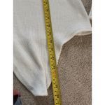 Madewell Ribbed Knit Long Sleeve Knot Front Cropped Top Ivory Size S Photo 7