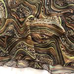 Cato Brown Paisley Animal print Swirl Design Ruffle Skirt S Photo 7