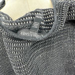 Eileen Fisher Silk Linen Organic Cotton Sweater Black Stitched Medium Petite Photo 9