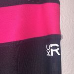 Kenneth Cole Reaction Athletic Leggings Size XL Black Pink Logo Photo 2