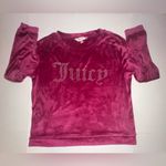 Juicy Couture Juicy Couture Sleepwear Top Girls Size Small Purple Velour Rhinestone Cropped Photo 2