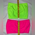 See You Monday Bandeaus , bright‎ pink and green, one size Photo 1