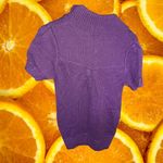 Pink Rose NWT‎  Purple 2 Button Cardigan Short Sleeve Sweater Size Large Photo 2