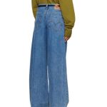 Levi's Blue '94 Baggy Wide Leg Jeans Raw Distressed Hem Size 29 Photo 1