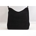 Gucci  Black Suede Bamboo Handbag EUC Photo 2