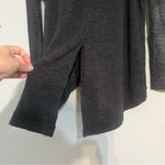 We The Free People Split Back Turtleneck Top Dark Gray Long Sleeve Size Medium Photo 8