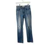 SlvrLake Tyler Distressed Straight Leg Jeans Old Ways Wash Mid Rise Womens 23 Blue Photo 3