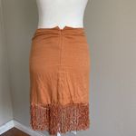 Cloud Ten Fringed Orange Wrap Skirt Size S Photo 4