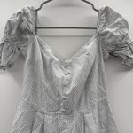 Stylestalker RTR Kelly White & Blue Micro Print Puff Sleeve Mini Dress Sz XS Photo 3