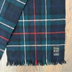 Johnston's of Elgin Mackenzie Tartan Plaid Wool Scarf Green, Black, Red, White Green Photo 3