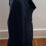Levi's Levi’s navy blue wool blend double breasted lined pockets pea coat, size M Photo 13