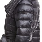 via spiga Asymmetrical Belted Puffer Coat Women's Medium Blue Winter Jacket Photo 3