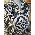 Etcetera  Floral Print Black White Belted Jacket Women's Size 4 Photo 4