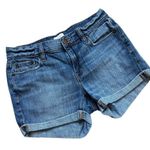 Womens J Crew Merrill Mid Rise Medium Wash Cuffed Denim Jean Shorts Photo 0