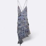 Lulus  Saveria Light Blue Floral Ruffled Asymmetrical Maxi Dress Photo 1