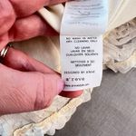 Anthropologie A’Reve vintage ivory blush 3D floral textured dress size large Photo 9