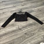 Shinestar Black Ruched Fitted Crop Blouse Photo 2