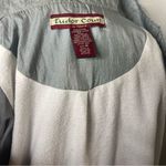 Vintage 80s Lightweight Jacket Shimmer Silver Tudor Court Mid Length Size Medium Photo 8
