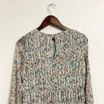 Storia Womens Dress Pale Green Floral Gathered Dress Long SleeveSize Small Photo 3