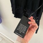 Michael Lauren Revolve  Black Raw Hem Sleeveless Tank Lace XS Photo 2