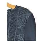 Nissa Dress Women 10 Black Knit Metallic‎ Insert Long Sleeve Knee Length Sheath Photo 6