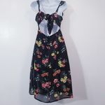 Forever 21  Multicolored Floral Print Ruffle Dress Photo 2
