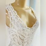 INC women’s dress size 2 white, layered dress with crochet on the top layer. White Photo 10