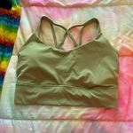 Target Women Light Support Strappy Longline Sport Bra All In Motion Olive Green  Photo 0