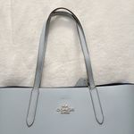 Coach Pastel Blue Genuine Leather Large Avenue Tote Bag Photo 3