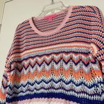 Lilly Pulitzer Multicolor Textured Chevron Crochet Stripe Samora Sweater medium Photo 1