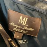 Monique Lhuillier Ruffle Evening Gown, Navy Blue, Size 4 Photo 11