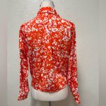 Nine West  Orange and White Tie Front Blouse Size XS Photo 1