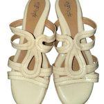 Women’s summer Cream wedge Sandals size 8, Euro Soft Photo 0