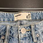 Garage  Blue Denim Mom Jeans Distressed Relax Fit Sz 3, Inseam 25” EUC Photo 1