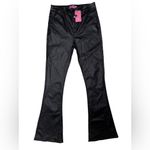 Edikted Luna Faux Leather Flare Jeans - Size Large – NWT Photo 4