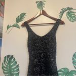 Sequin Black Mini Dress Size M Photo 4