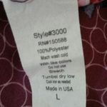 C.P.W. New York Burgundy floral blouse. Boutique Red Size L Photo 2