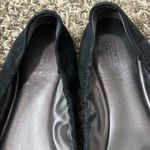 Coach Ariza Black Nubuck Leather Flower Medallion Ballet Flats Shoes Sz 9.5 Photo 2